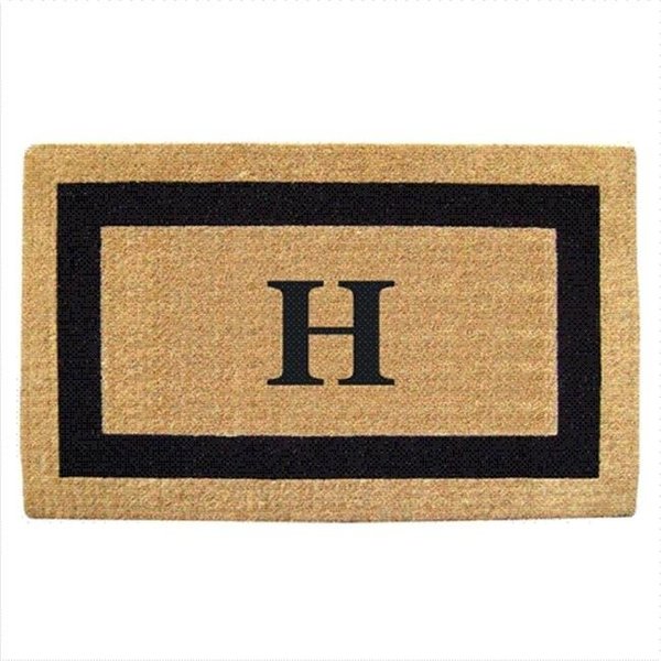 Nedia Home Nedia Home 02020I Single Picture - Black Frame 22 x 36 In. Heavy Duty Coir Doormat - Monogrammed I O2020I